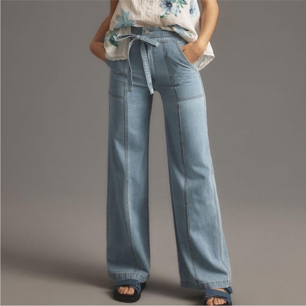 NWT Hudson Tie Waist Wide Leg Jeans Size 28